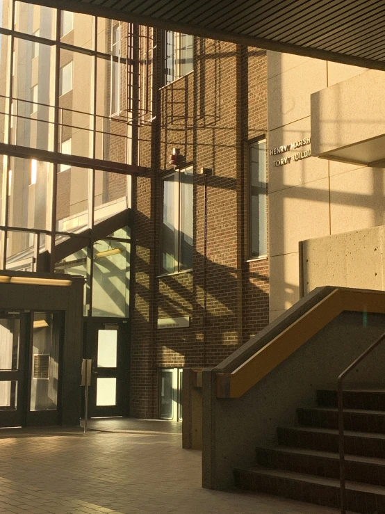 a very nice looking and clean building with some stairs