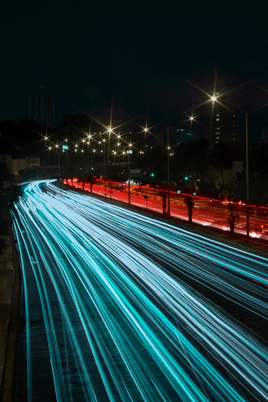 a view of the freeway as it goes by