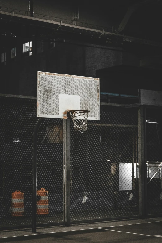 a close up view of a basketball court with bars