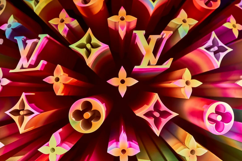 an abstract colorful wallpaper that is very detailed