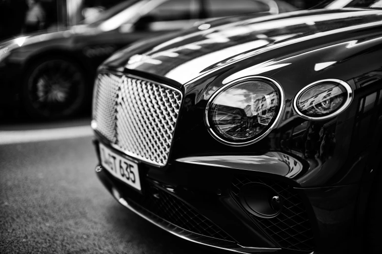 the front view of a bentley - continental coupe