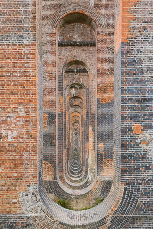 this po is an aerial view of a brick building