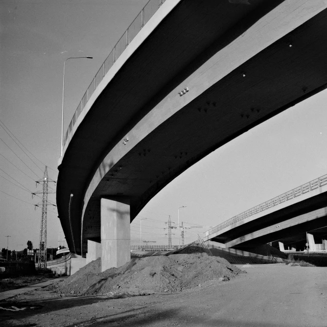 a bridge with multiple sections and a large amount of concrete