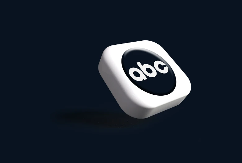 a dice with the abc logo on it is shown