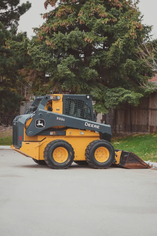 the back end of a small construction vehicle