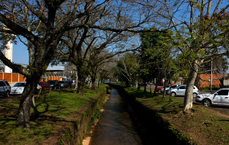 view of a road on the side of a building