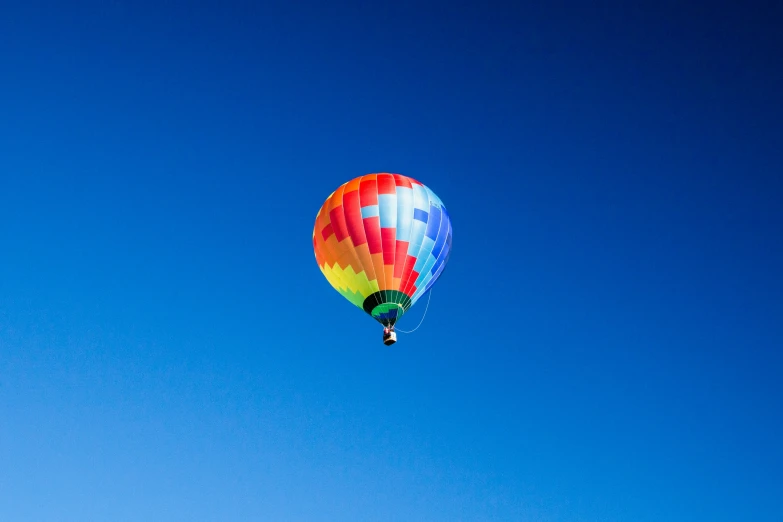 a  air balloon in the sky on a sunny day