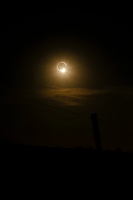 the eclipse over the horizon, as seen from the ocean