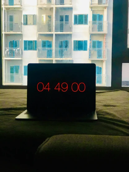 the room has a clock and date on it