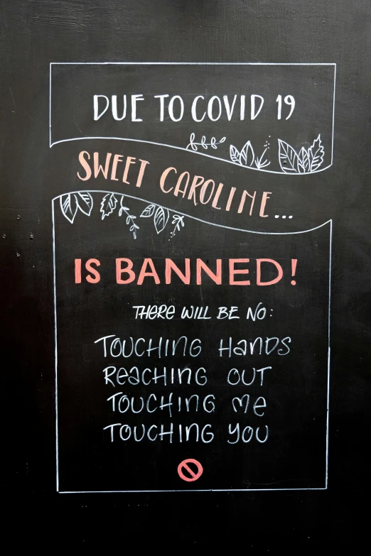 a chalk board sign written in white chalk