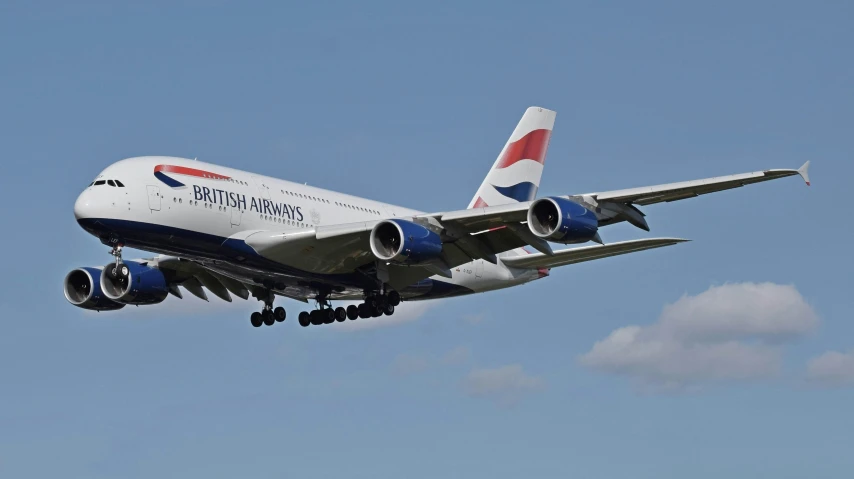 an image of the british airways plane taking off