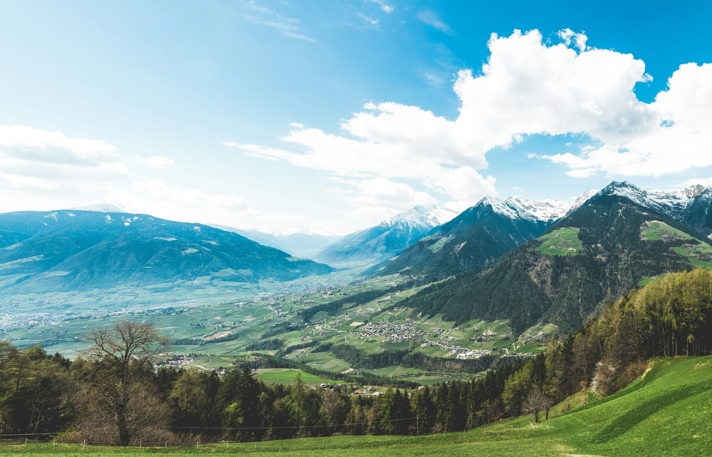 the beautiful green mountainous terrain is stunning