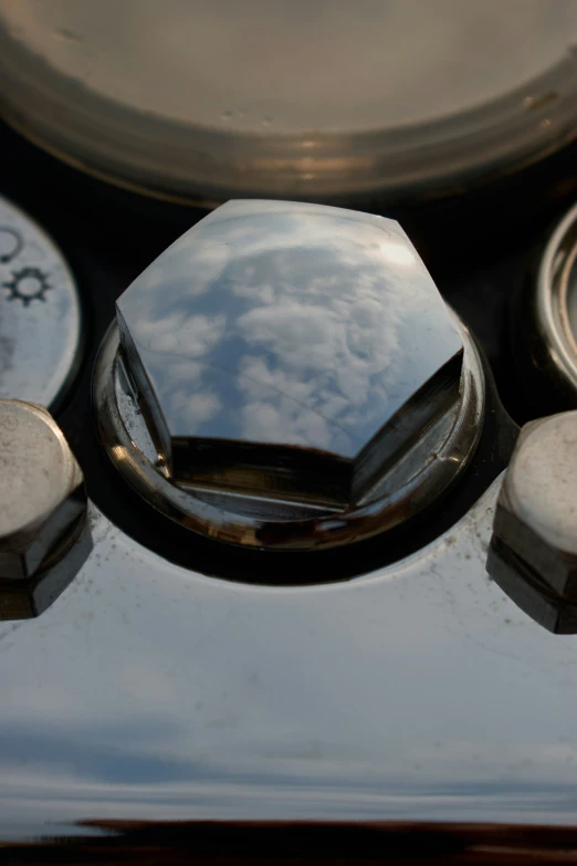 closeup of a stove top on the front grill