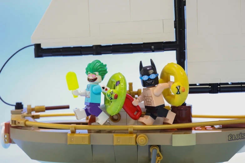 a lego model of batman and other animated characters