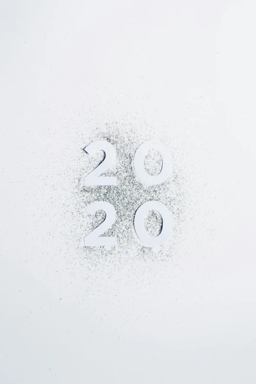 a couple of numbers surrounded by dots in a white background