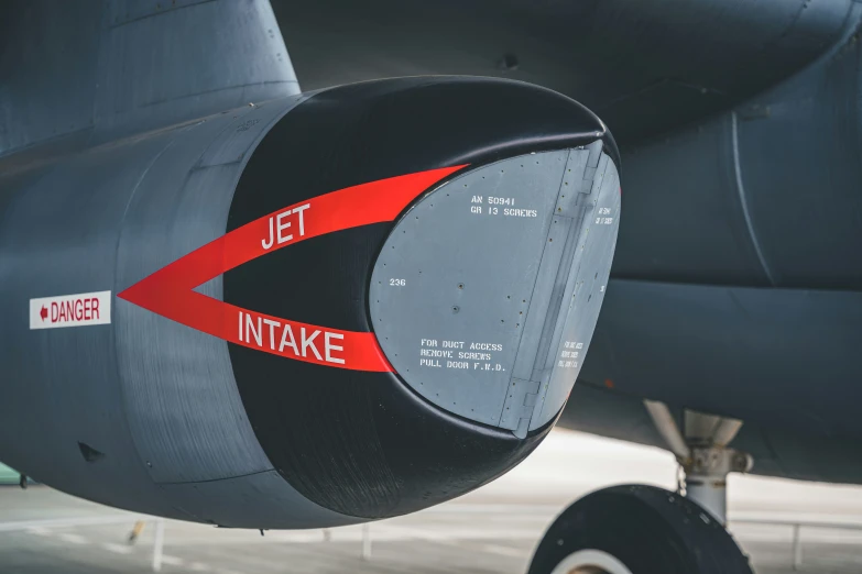 a jet with its exhaust pipes closed and written in red