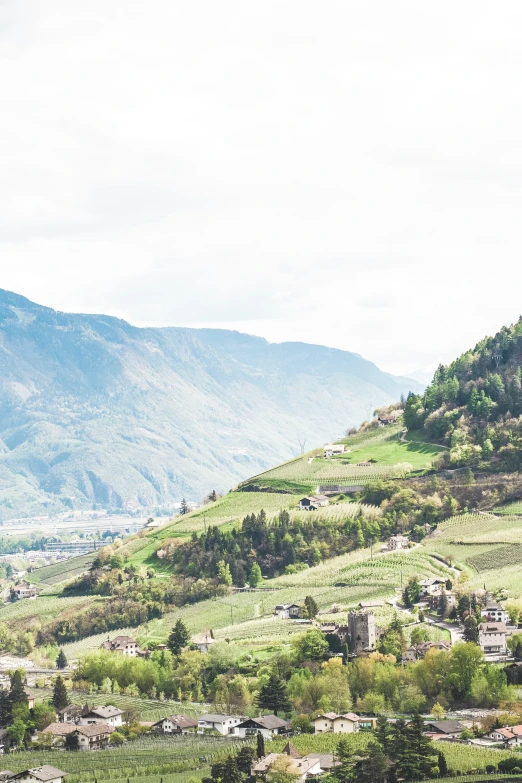 a small village nestled on the side of a hill