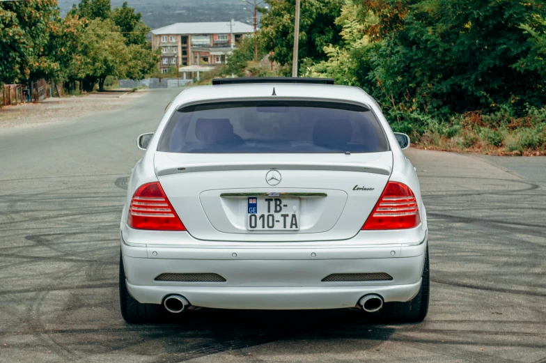 mercedes c klass with an interesting license plate