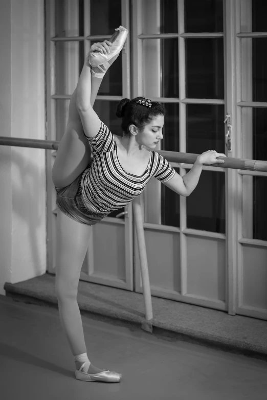 a woman in a ballet dress posing for the camera