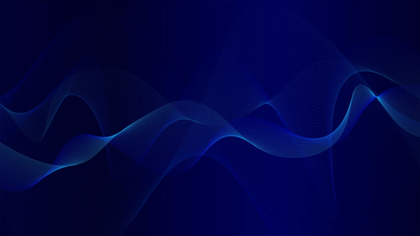 abstract blue waves moving in a straight line pattern