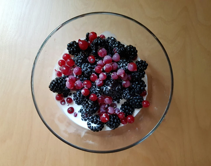 a very pretty food bowl on top of a table