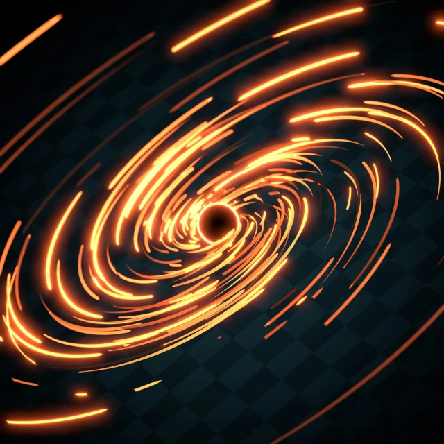 this is a computer painting with lights that make it look like they are going through a spiral