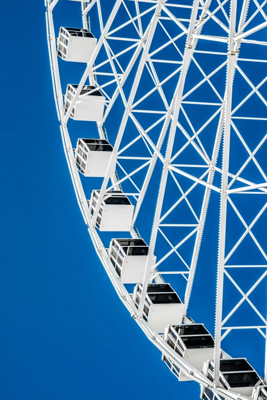 a ferris wheel on a blue sky day