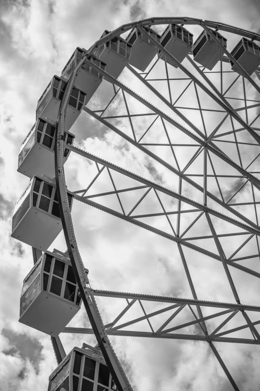 a large ferris wheel in the sky