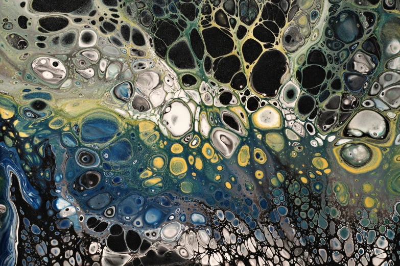 an image of abstract art painted in oils and liquid