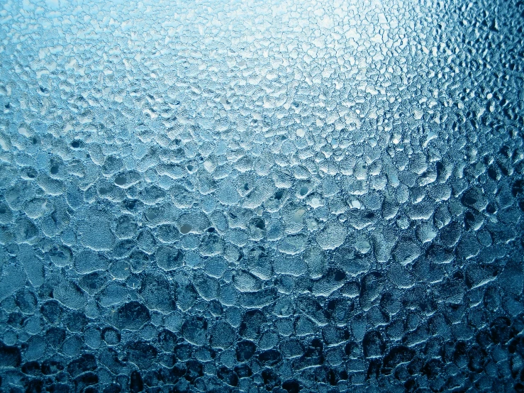 blue water drops on the surface