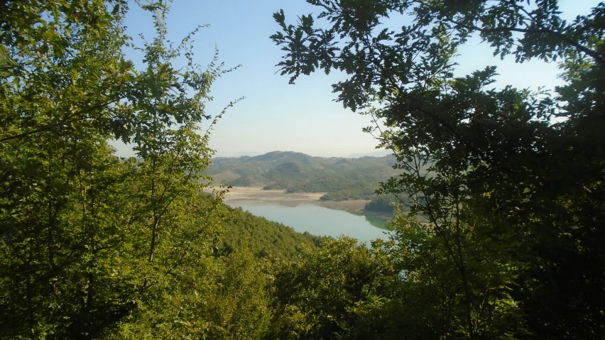 a view from the back deck of a house looking over the river