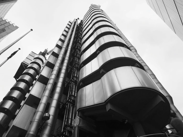 looking up at the top of a very tall building