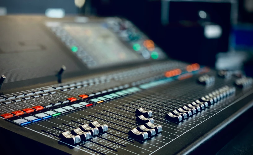 sound mixing equipment with ons on the side