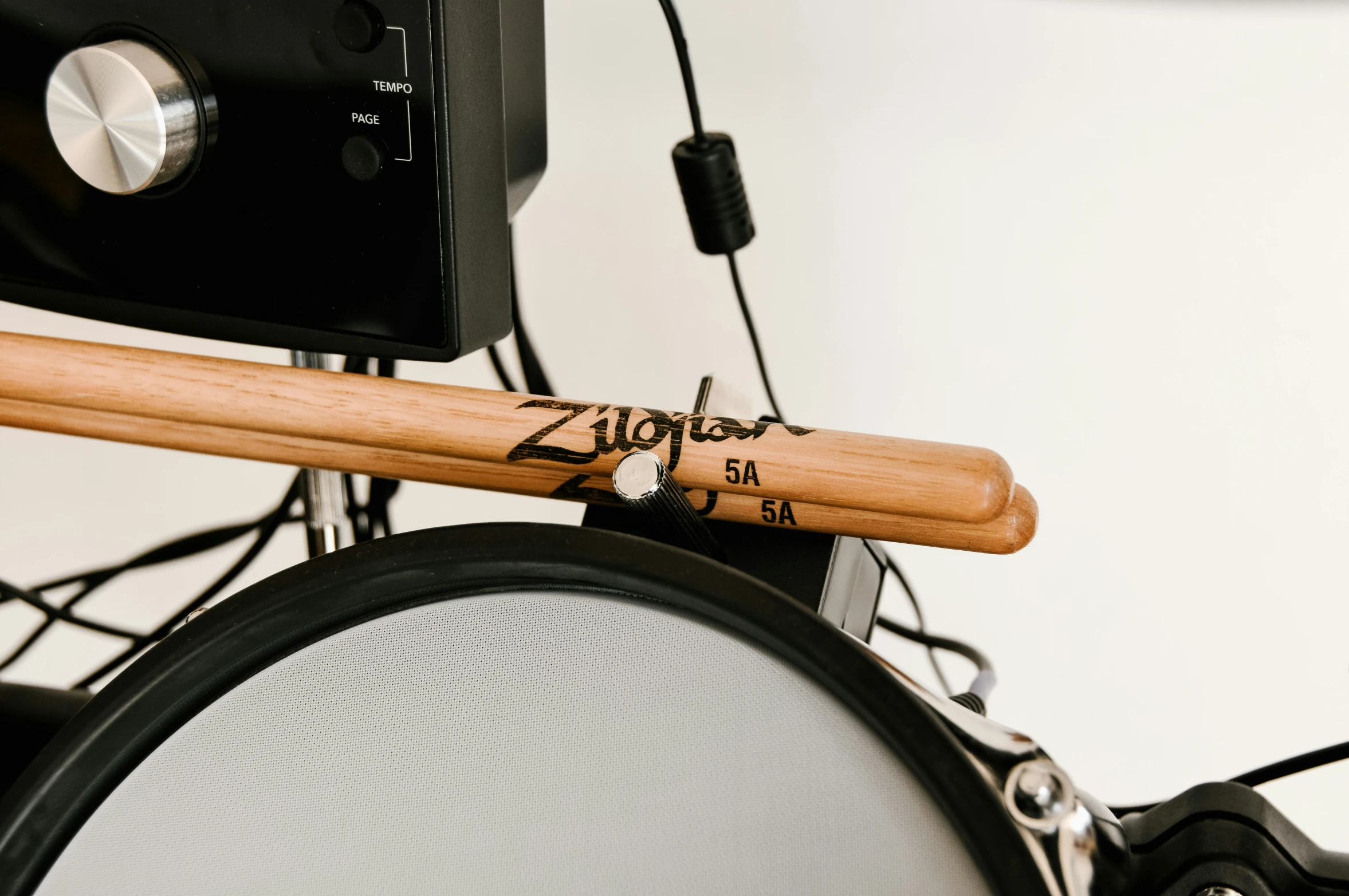 there is a wooden mallet on the back of a drum