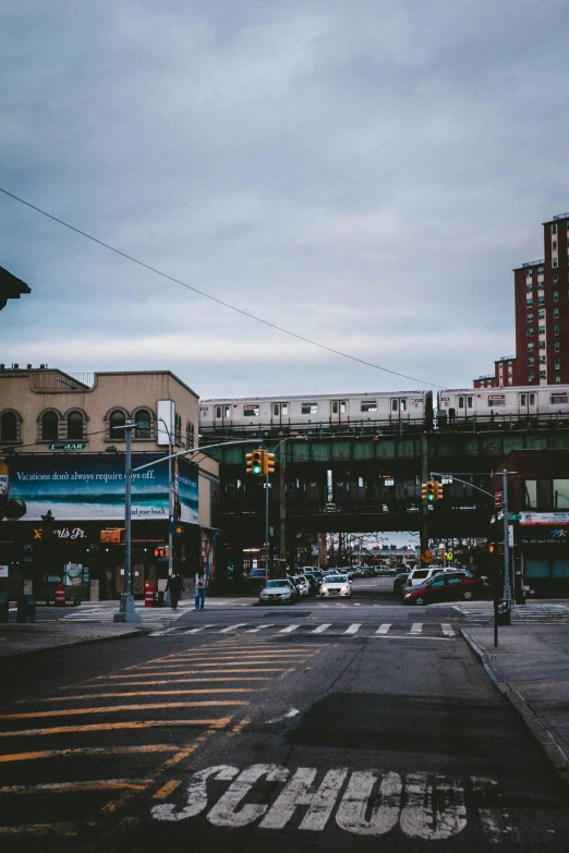 an image of the city street intersection under construction