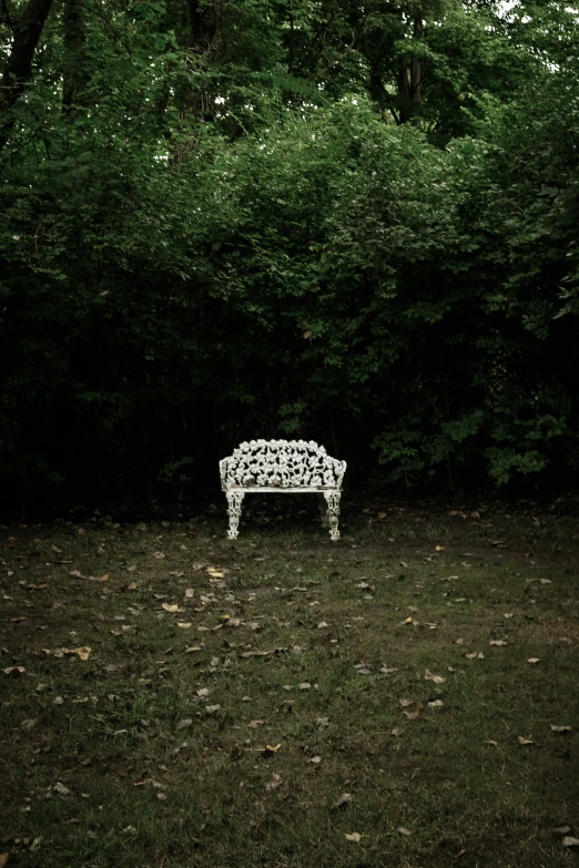 the bench has several different kinds of writing on it