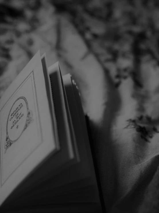 a po of a book laying on the bed