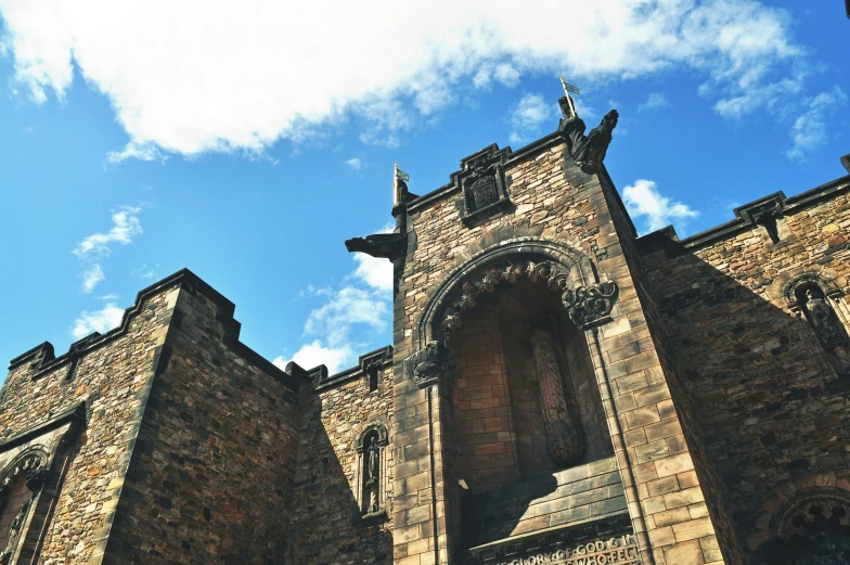 a close up view of the building and its surrounding