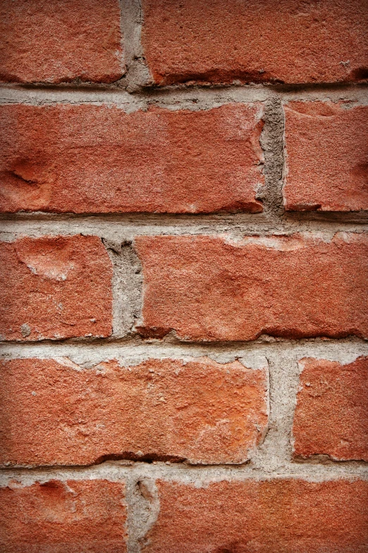 an old fashioned brick wall in closeup