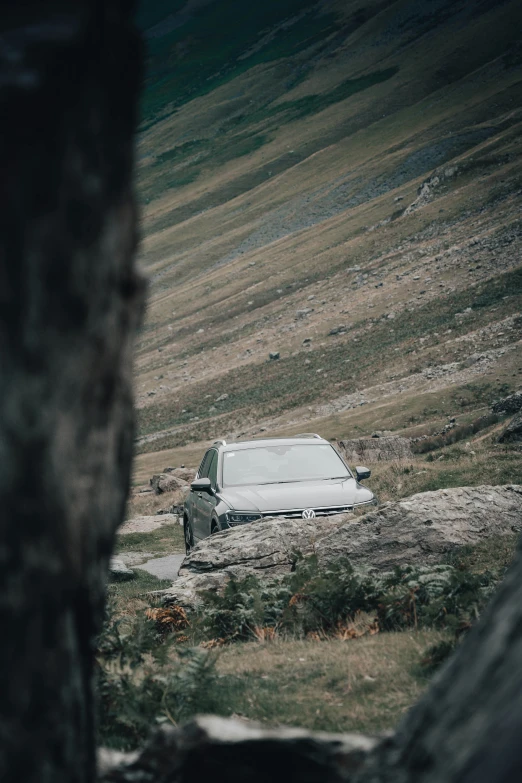 a van that is sitting in the grass