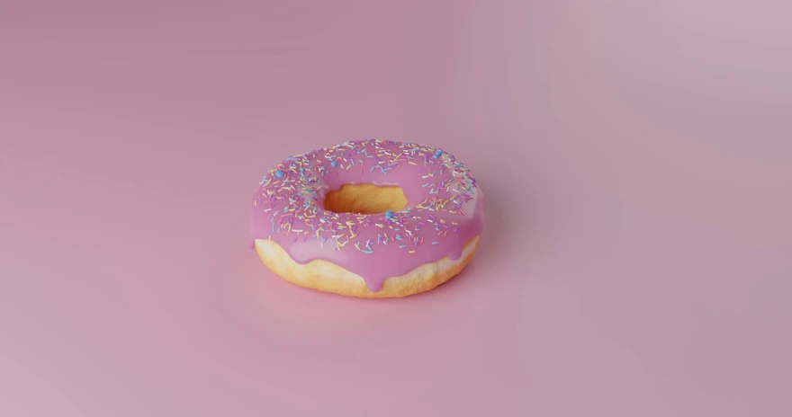 an image of a donut with icing and sprinkles on it