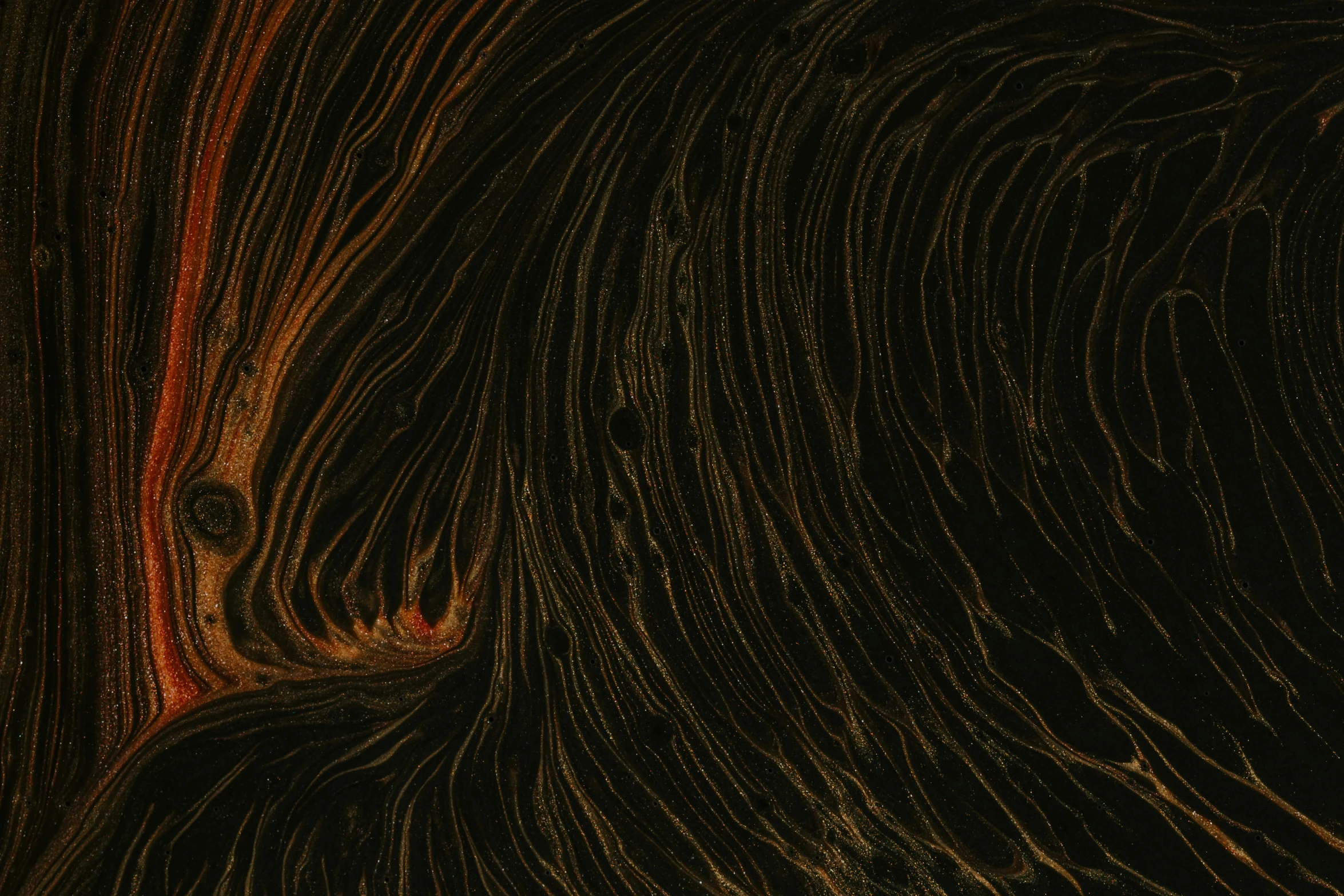 an abstract design made with orange and black colors