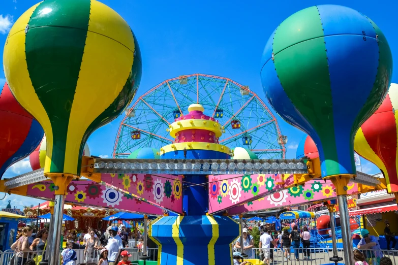 carnival rides and carnival carnival rides at an outdoor event