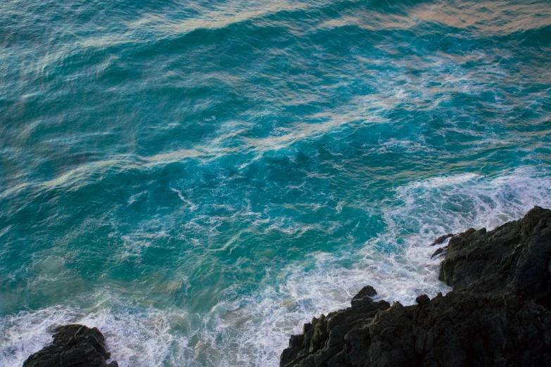 a water view with the ocean waves crashing