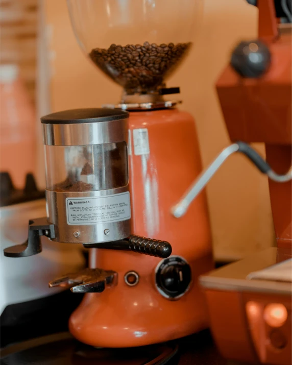 a coffee maker sitting on a counter top