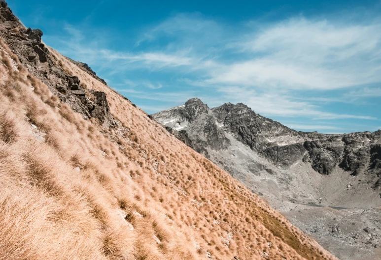 an area of rocks and dirt that looks like some mountains