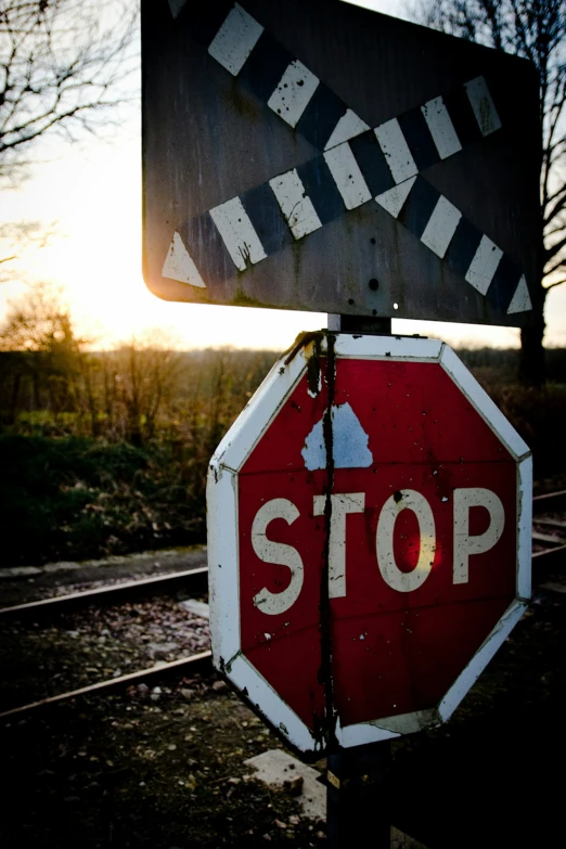 the stop sign was painted red and white