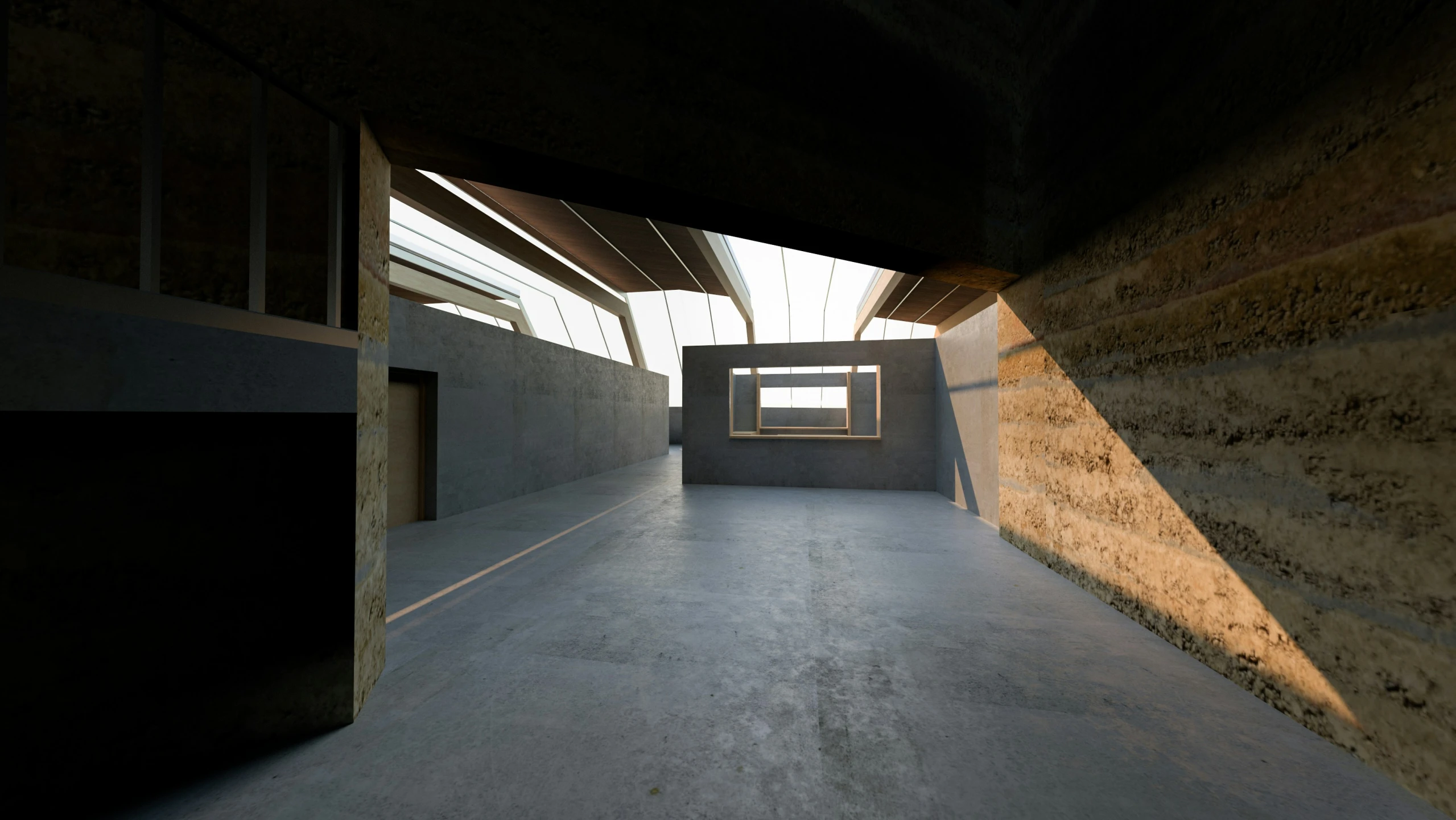 a view of the floor of an underground tunnel