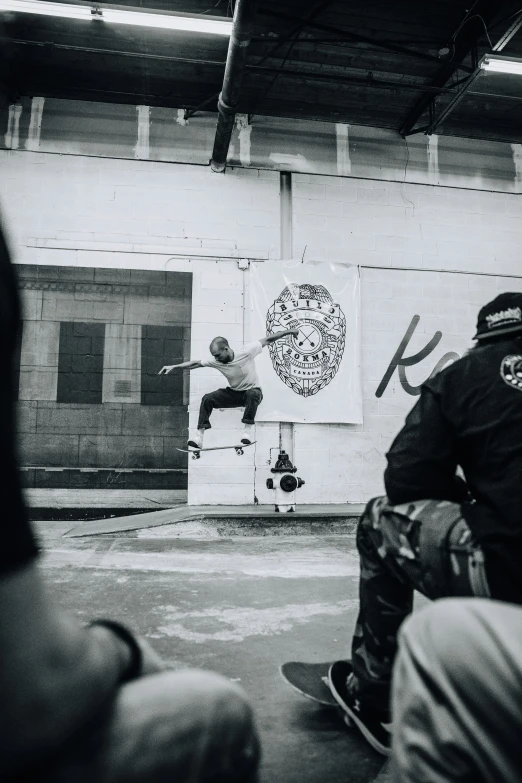 a man in the air while riding a skateboard