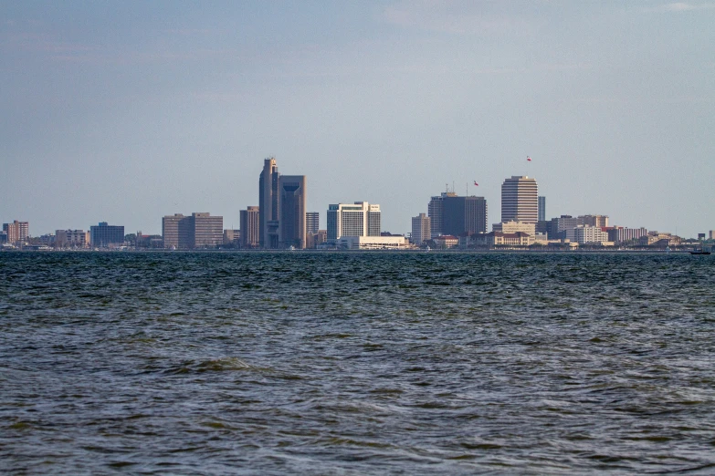 a city skyline seen from across the bay